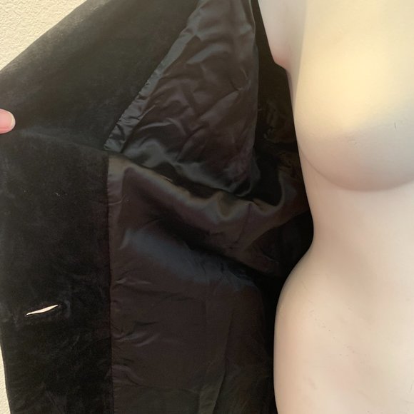 Vintage Dana Brooke black soft suede jacket size 6 oversized fits larger - Picture 9 of 15